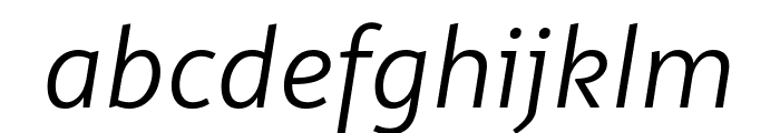 Alto Light Italic Font LOWERCASE