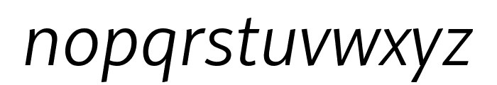 Alto Light Italic Font LOWERCASE