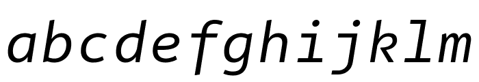 Alto Mono Normal Italic Font LOWERCASE