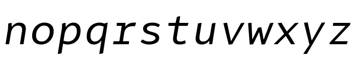 Alto Mono Normal Italic Font LOWERCASE