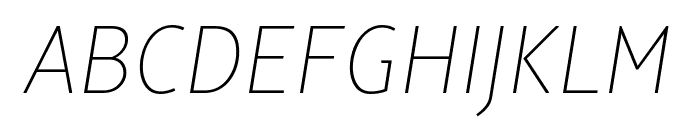 Alto Thin Italic Font UPPERCASE