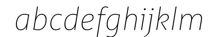 Alto Thin Italic Font LOWERCASE