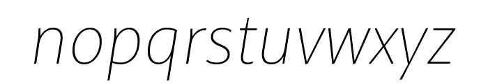 Alto Thin Italic Font LOWERCASE