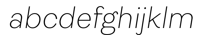 Ambit ExtraLightItalic Font LOWERCASE