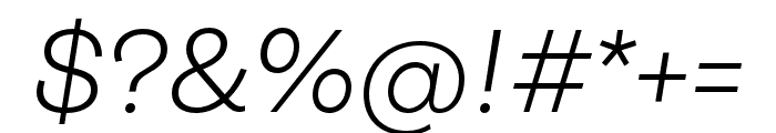 Ambit LightItalic Font OTHER CHARS