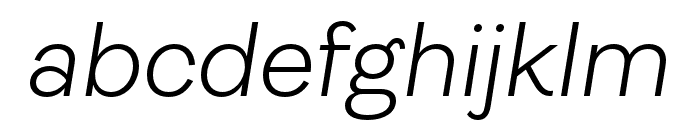 Ambit LightItalic Font LOWERCASE