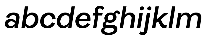 Ambit SemiBoldItalic Font LOWERCASE