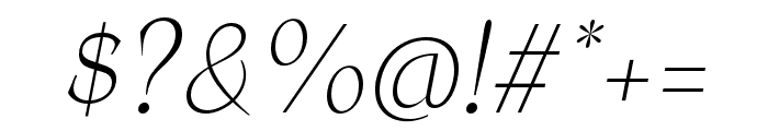 Apoc Light Italic Font OTHER CHARS