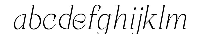 Apoc Light Italic Font LOWERCASE