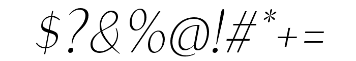 Apoc Light Sans Italic Font OTHER CHARS