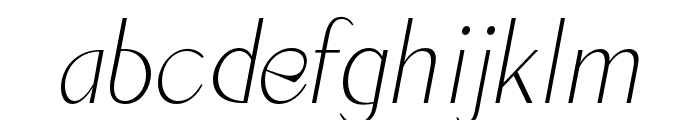 Apoc Light Sans Italic Font LOWERCASE