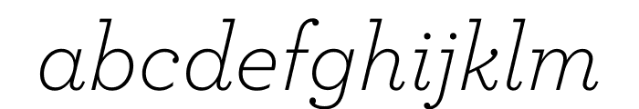 Archer Light Italic Font LOWERCASE