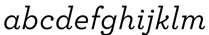 Archer ScreenSmart Medium Italic Font LOWERCASE