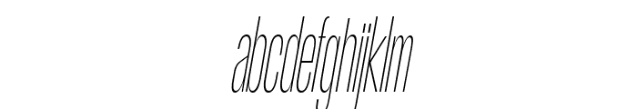 Arges Extra Light Condensed Oblique Font LOWERCASE