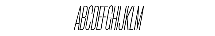 Arges Medium Condensed Oblique Font UPPERCASE