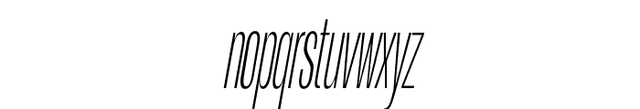 Arges Medium Condensed Oblique Font LOWERCASE