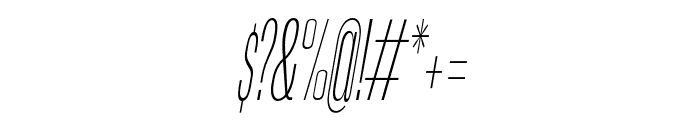 Arges Regular Condensed Oblique Font OTHER CHARS