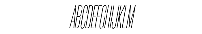 Arges Regular Condensed Oblique Font UPPERCASE