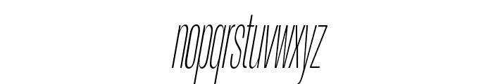 Arges Regular Condensed Oblique Font LOWERCASE