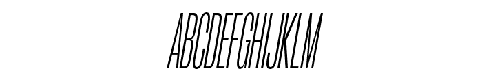 Arges Semi Bold Condensed Oblique Font UPPERCASE
