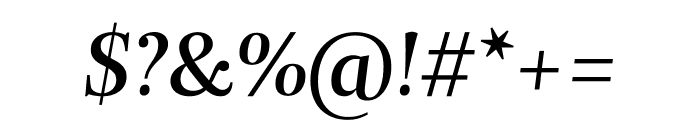 Arnhem Fine Medium Italic Font OTHER CHARS