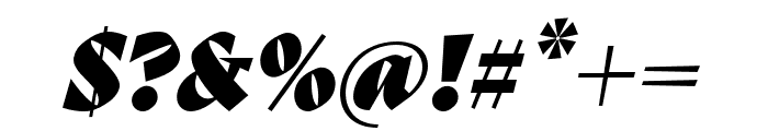 Auge Trial ExtraBlackItalic Font OTHER CHARS