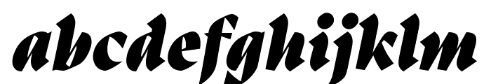 Auge Trial ExtraBlackItalic Font LOWERCASE