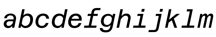 AzeretMono RegularItalic Font LOWERCASE