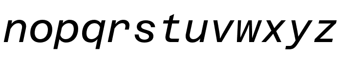 AzeretMono RegularItalic Font LOWERCASE