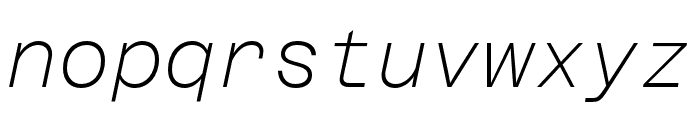 AzeretMono ThinItalic Font LOWERCASE