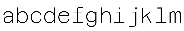 AzeretMono Thin Font LOWERCASE