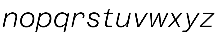 AzeretSemiMonoTRIAL LightItalic Font LOWERCASE