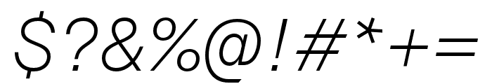 AzeretSemiMonoTRIAL ThinItalic Font OTHER CHARS