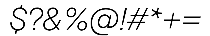 AzeretTRIAL ThinItalic Font OTHER CHARS