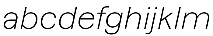 AzeretTRIAL ThinItalic Font LOWERCASE