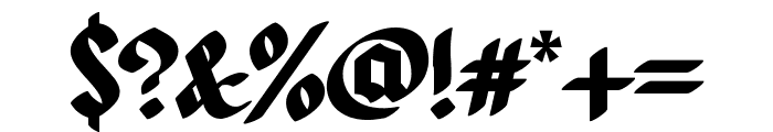 BLOOD OATH Font OTHER CHARS