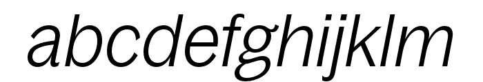 BagossCondensedTRIAL LightItalic Font LOWERCASE