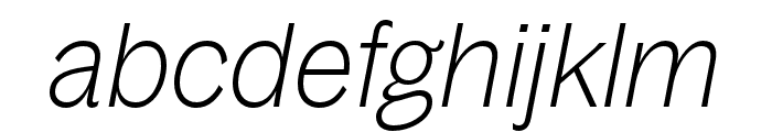 BagossCondensedTRIAL ThinItalic Font LOWERCASE