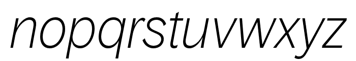 BagossCondensedTRIAL ThinItalic Font LOWERCASE