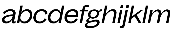 BagossExtendedTRIAL RegularItalic Font LOWERCASE