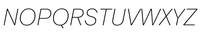 Basis Grotesque Extralight Italic Pro Font UPPERCASE