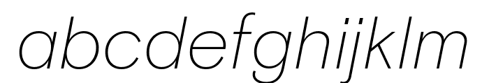 Basis Grotesque Extralight Italic Pro Font LOWERCASE