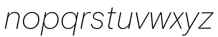 Basis Grotesque Extralight Italic Pro Font LOWERCASE