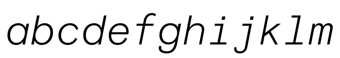 Basis Grotesque Mono Light Italic Pro Font LOWERCASE