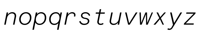 Basis Grotesque Mono Light Italic Pro Font LOWERCASE