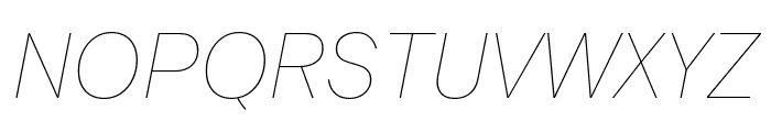 Basis Grotesque Thin Italic Pro Font UPPERCASE