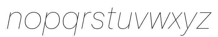 Basis Grotesque Thin Italic Pro Font LOWERCASE