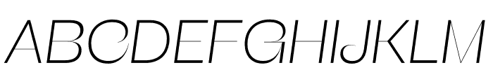 Beatrice Display Thin Italic Font UPPERCASE