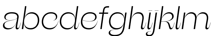 Beatrice Display Thin Italic Font LOWERCASE