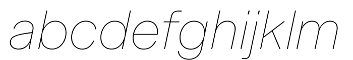 Beausite Classic Ultralight Italic Font LOWERCASE